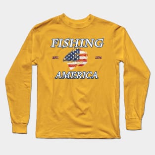 Fishing American Bass Long Sleeve T-Shirt